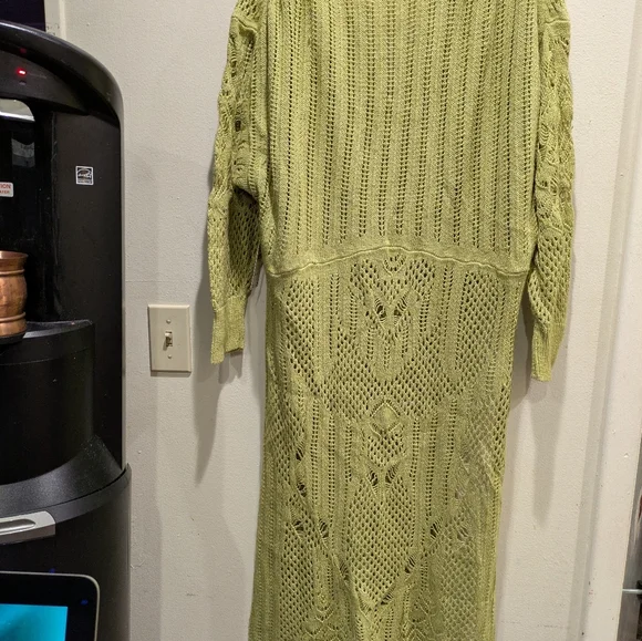 Women's Green Knit Sweater Size Lp - Picture 8 of 12